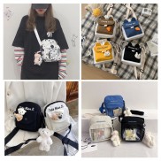 [20 mẫu] Túi tote vải mini đeo chéo canvas mềm đẹp vanvas giá rẻ đeo chéo (ko kèm móc khóa)